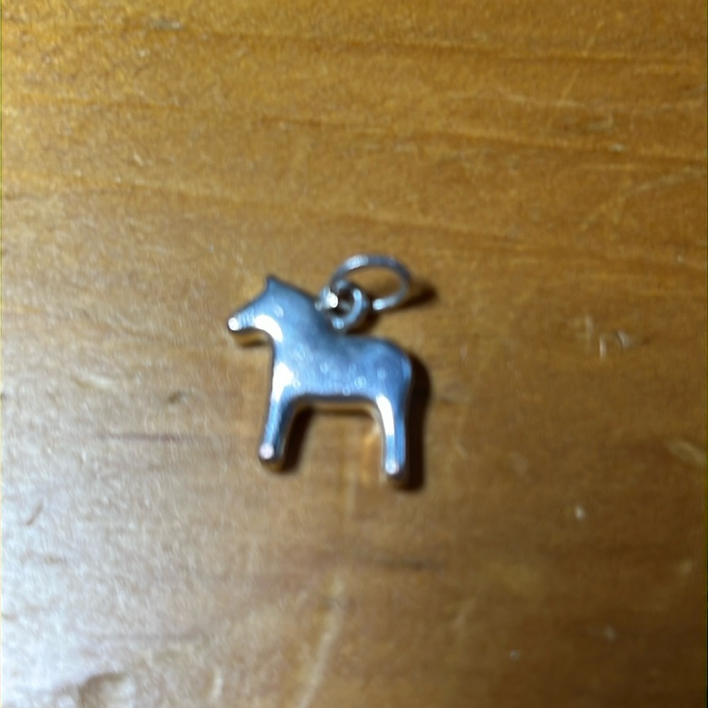 Swedish Dala Horse charm is silver!